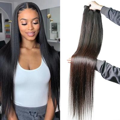 China WXJ Straight Long Hair Cuticle Aligned Virgin Hair Vendor, Brazilian Hair Extension, 8a 9a 10a 12a Grade Hair Bundle 100% Raw for sale