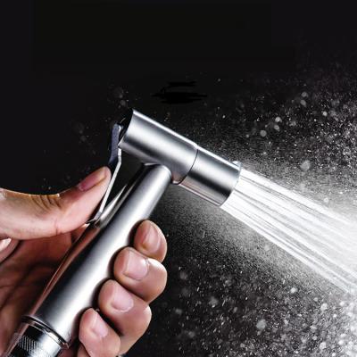 China Simple and Convenient Cheap Shower Spout Spray Gun Bidet Rinser Sprayer 304 Stainless Steel Toilet Broom Cleaning Pool for sale