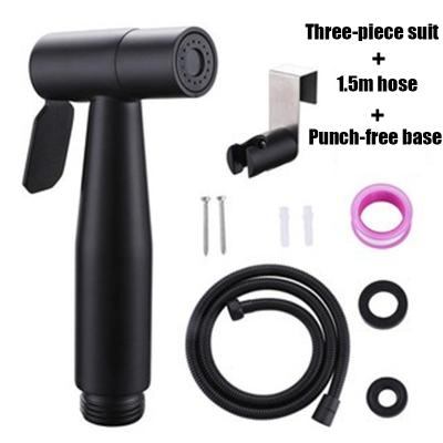 China Simple and Convenient Black Bidet Toilet Spray Gun Faucet Pressurized Toilet NozzleToilet Companion High Pressure Cleaning Bidet for sale