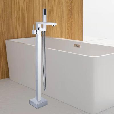 China With Floor Mounted Waterfall Body Slide Bar Color Free Tub Faucet Multiple Brass Material Good Quality for sale