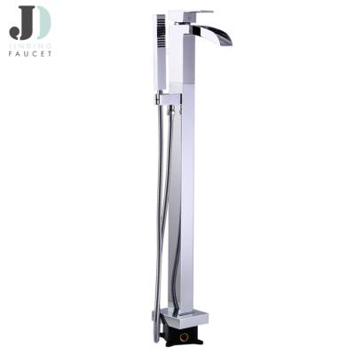 China With Slide Bar China Factory Floor Mount Shower Faucet Wholesale In Running Freestanding Bathtub Faucet for sale