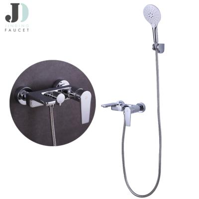 China Without Slide Bar Factory Price Good Quality Single Lever Exposed Bath Wall Mounted Shower Set For Bathroom for sale