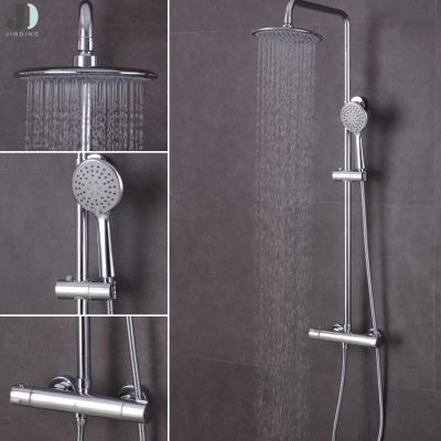 China With Rain Sanitary Brass Mixer Bathroom Ware Hot Selling Thermostatic Shower Faucet Sets for sale