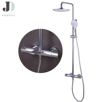 China With Slide Bar Kaiping High Quality Thermostatic Bath Sets Bath Mixer Faucet Shower Column for sale