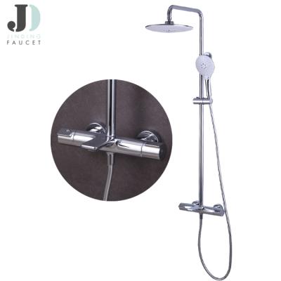 China High Quality Thermostatic Control 3 Function Wall Mounted Bath Faucets JINDING Shower Set For Bathroom for sale