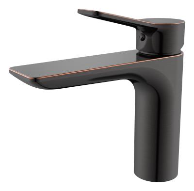 China Luxury Basin Faucets Mixer Tap Black Single Lever Metered Faucet With 3 Years Warranty for sale