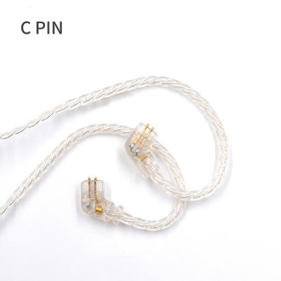 China Viable KZ Silver HIFI Upgrade Cable Earphone Cable 3.5MM 2PIN With MIC Upgrade Cable zsnpro x EDX Pro zsnpro zs10 pro as16 pro for sale