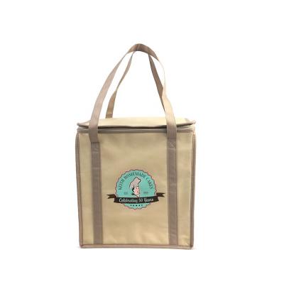 China Reusable Eco-friendly Natural Handled Cooler Bag Take Away Seafood Thermal Insulation Lunch Bag Wholesale for sale