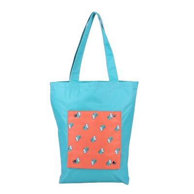 China Eco Friendly Handled Recycle Reusable Foldable Tote Shopping Bag Polyester Bag Wholesale for sale