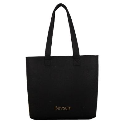 China Custom Logo Handled Felt Laptop Bag Felt Tote Bag for sale