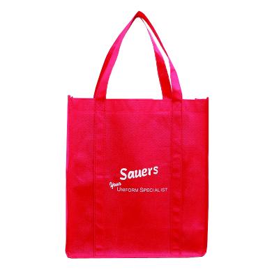 China 100% Eco-Friendly Reusable Nonwoven Super Sturdy Custom Logos Tote Bag Heavy-Duty Large Gift Bag Shopping Bag for sale