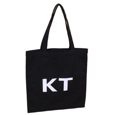 China Wholesale Customized Black Natural Handled Cotton Canvas Tote Bag Logo Cotton Shopping Bag Wholesale for sale