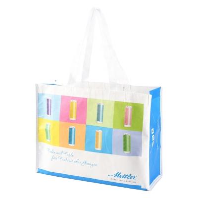 China Handled Recycle Promotional Reusable RPET Shopping Bags Pet Bag With Custom Logo Printing for sale