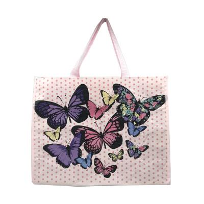 China rpet handled tote bag, eco friendly rpet shopping bag, custom logo printed rpet bag for sale