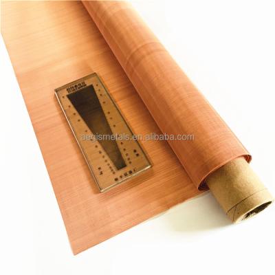 China EMF protection rf shielding part 160 180 150 120 200 mesh ultra fine copper wire mesh faraday fabric for sale