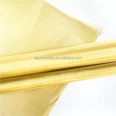 China Plain Twill Weave Cu Zn Alloy H65 H80 100 120 150 160 180 200 Mesh Brass Woven Wire Screen for sale