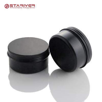 China 80ml Tea Jar Cosmetic Aluminum Lip Balm Container Aluminum Jar Candle Cans for sale