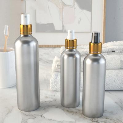 China Personal Care 30ml/50ml/100ml/120ml/150ml/250ml Aluminum Spray Bottle Noble Electroplating Golden Neck for sale