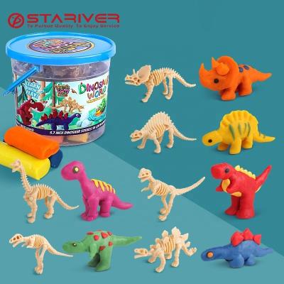 China DIY Colored Plasticine to Explore Dinosaur 6 in 1 Rod Toy for Kids Kneading Animal Dinosaur Rod Kit Rod Toys for Toddlers 001 for sale