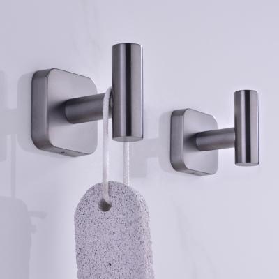 China Modern Heavy Duty Factory 304 Stainless Steel Metal Towel Hook Self Adhesive Door Hook for sale