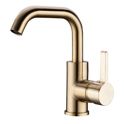 China Metered Faucets Peep Price Cold&Hot Brass Single Hole Water Mixer Deck Mounted Bathroom Basin Faucet for sale