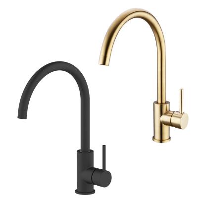 China 360 Degree Swivel Spout Black Thermostatic Faucets Kitchen Hot&Cold Brass Mixer Tap Or Gold Kitchen Faucet for sale