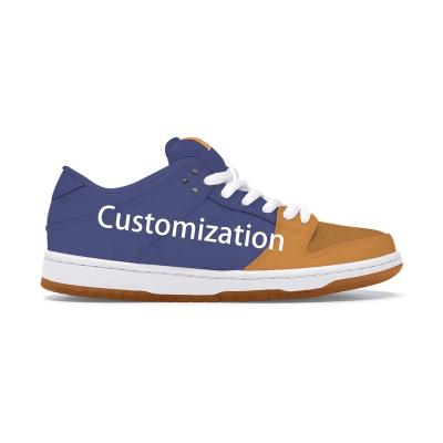 China Hot Selling Manufacturer High Quality Genuine Custom Made Leather Durable Leather High Low SB Mens Sneaker Customized Basketball Shoes for sale