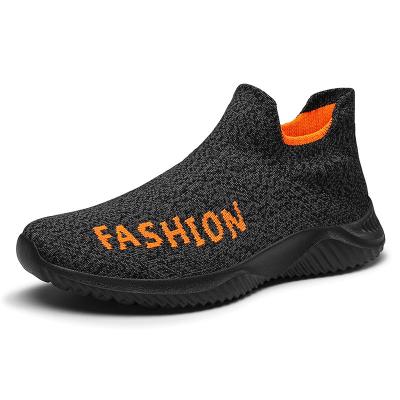 China Fashion Round Mesh Knitted Fabric Shoes Knit Sock Unisex Breathable Sneakers Trail Running Shoes for Women and Men for sale