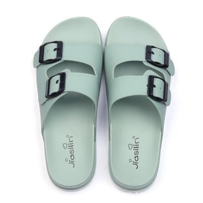 China Anti-slip hot sale slippers outside wear drag Word women's summer thick bottom sandals for sale