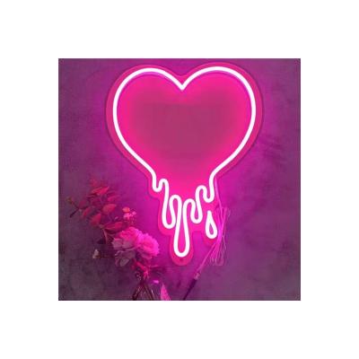 China DropShipping Design 12V Silicone Neon Lamp Love Heart Burning Neon Sign Custom Made Free Custom Letter Eco-Friendly for sale