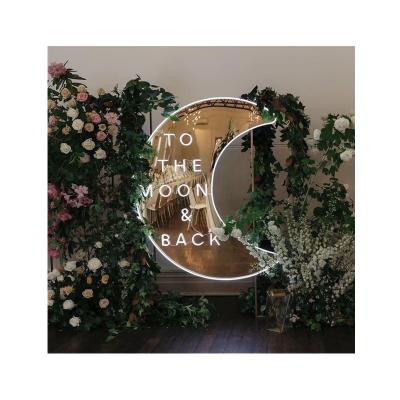 China OUTDOOR STORE To Moon And Back Decor Art Lights Custom Led Acrylic Neon Signs For Wedding for sale