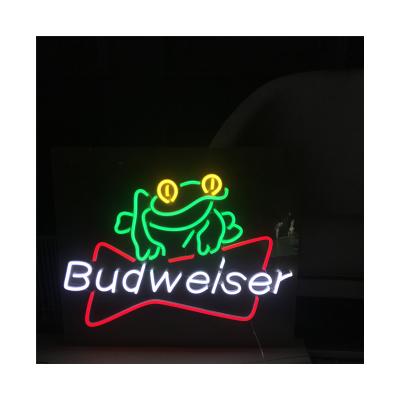 China Outdoor Store Customized Shape Frog Beer Neon Sign Design Cable Neon Signs Free Sample For Bar Signs for sale