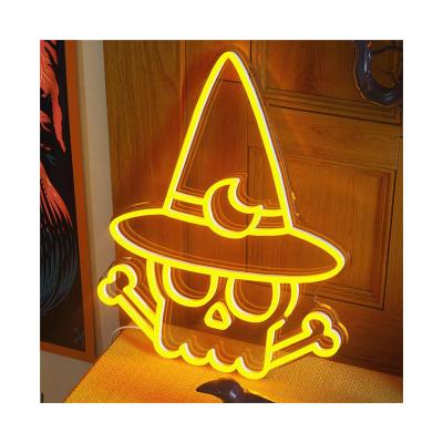 China Skull OUTDOOR Head Neon Sign Light Neon Sign Light Party STORE Wall Hanging Light Halloween Home Neon Signs for sale