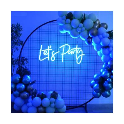 China Hotel Let Us Party LED Neon Sign and Custom 3D Pink Decoration Neon Light for Bar Bar Club Party for sale