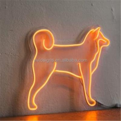 China Home/party/bedroom/pet dog hotal/park NS33/45CM 2021 new arrivals custom neon light signs led neon sign visual artwork dog led sign for sale