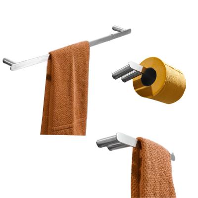 China Modern Stainless Steel 304 Brushed Finish Simple Design Bathroom Accessories 6 Set For Bathroom for sale