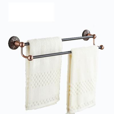 China Heater Hot Selling Cheap Wall Mounted Towel Rail Simple Design Double Towel Rack for sale