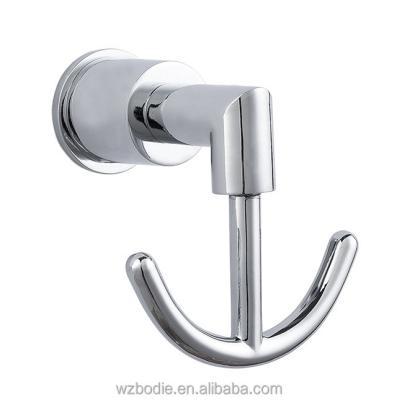 China Modern Modern Bathroom Vanity Family Use Chrome Finishing Zinc Alloy Robe Coat Hook for sale