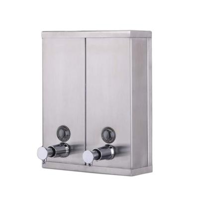 China Double Soap Dispenser Bathroom Liquid Soap And Hand Cream Dispensers for sale