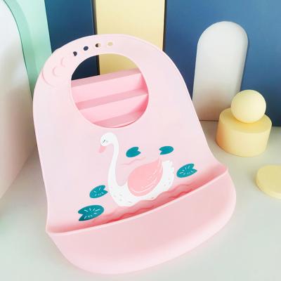 China Bpa Free Sample Eco Friendly Custom Waterproof Soft Silicone Baby Bibs for sale