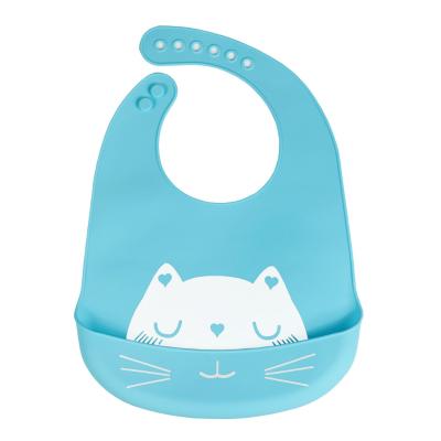 China BPA Free Hot Clean Safety Food Grade Silicone Waterproof Baby Bibs Easily for sale