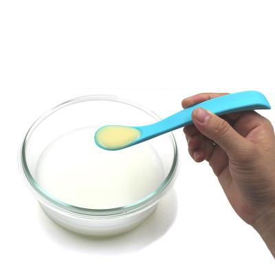 China Sustainable Silicone Baby Spoon Organic Silicone Baby Feeding Spoon Feeder For Training for sale