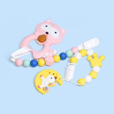 China legendary factory design 100%food grade silicone Teether Shenzhen Custom packaging Logo Wholesale New Silicone Teether toys silicone for sale