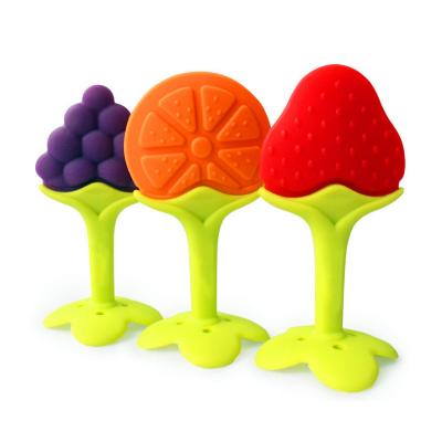 China 100%food grade Silicone Teether Mum Assured Natural Silicone Baby Teether Safety Silicone Fruit Toys for sale