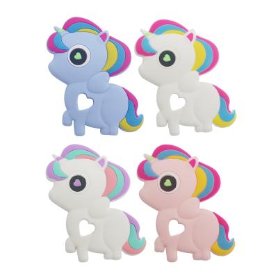 China 100% Eco-friendly Food Grade Silicone For Baby Toys Silicone Baby Teether Unicorn for sale