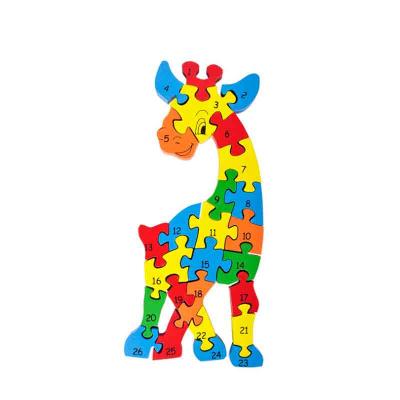 China Children's DIY 3D Creative Animal Shape Jigsaw Jigsaw Educational Factory Toy Alphabet Number Puzzle Toy for sale