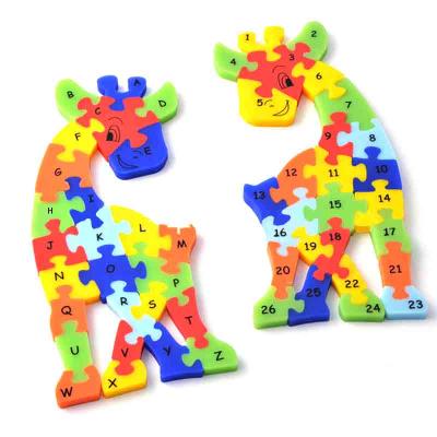 China Antibacterial Design Creative Animal Jigsaw Alphabet Educational Children's Digital Puzzle Toy for sale