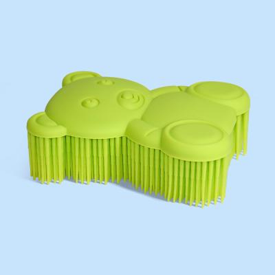 China Wholesale Silicone Soft Back Hair Baby Bath Brush Baby Bath Brush Baby Shower Body Silicone Soft Back Hair Legenday Silicone Shampoo Wash Brush for sale