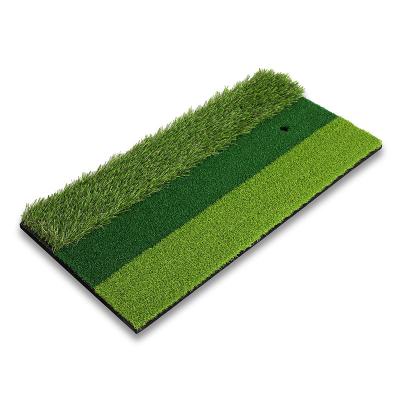 China Golf Practice Golf Chipping Practice Hitting Mat With 64*40cm Rubber Golf Training Swing Mat for sale