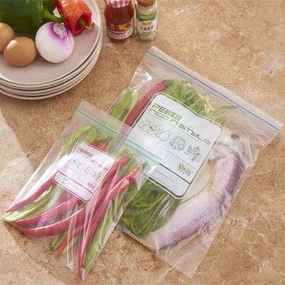 China Recyclable Transparent Custom Printed Double Zipper Bag Plastic Self Lock Bag for sale